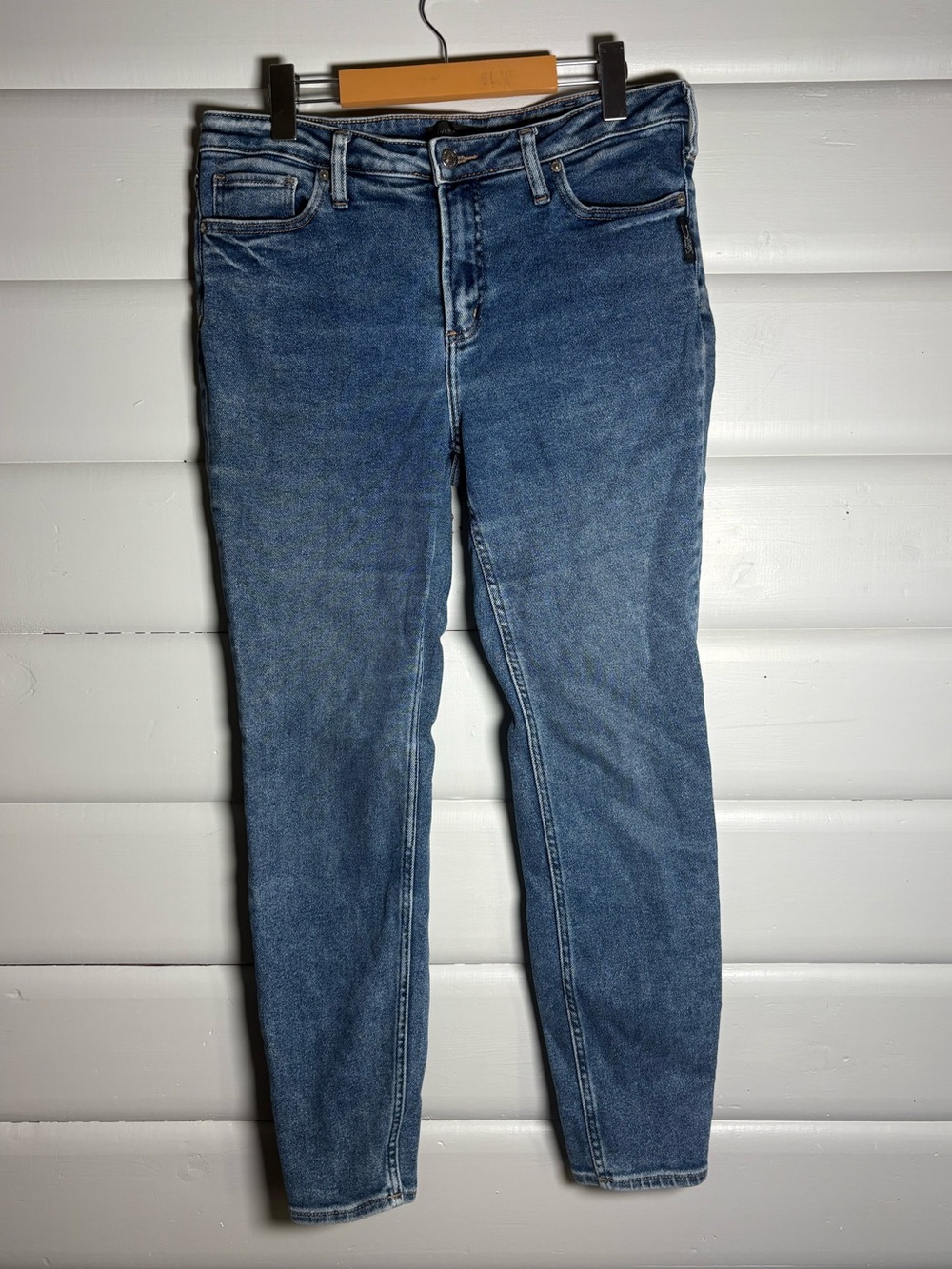 Silver Jeans Co High Note Skinny Jeans W33 L29 High Rise Medium Wash
